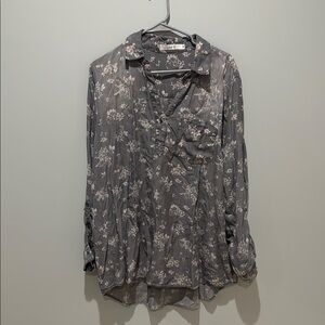 Floral Gray Blouse